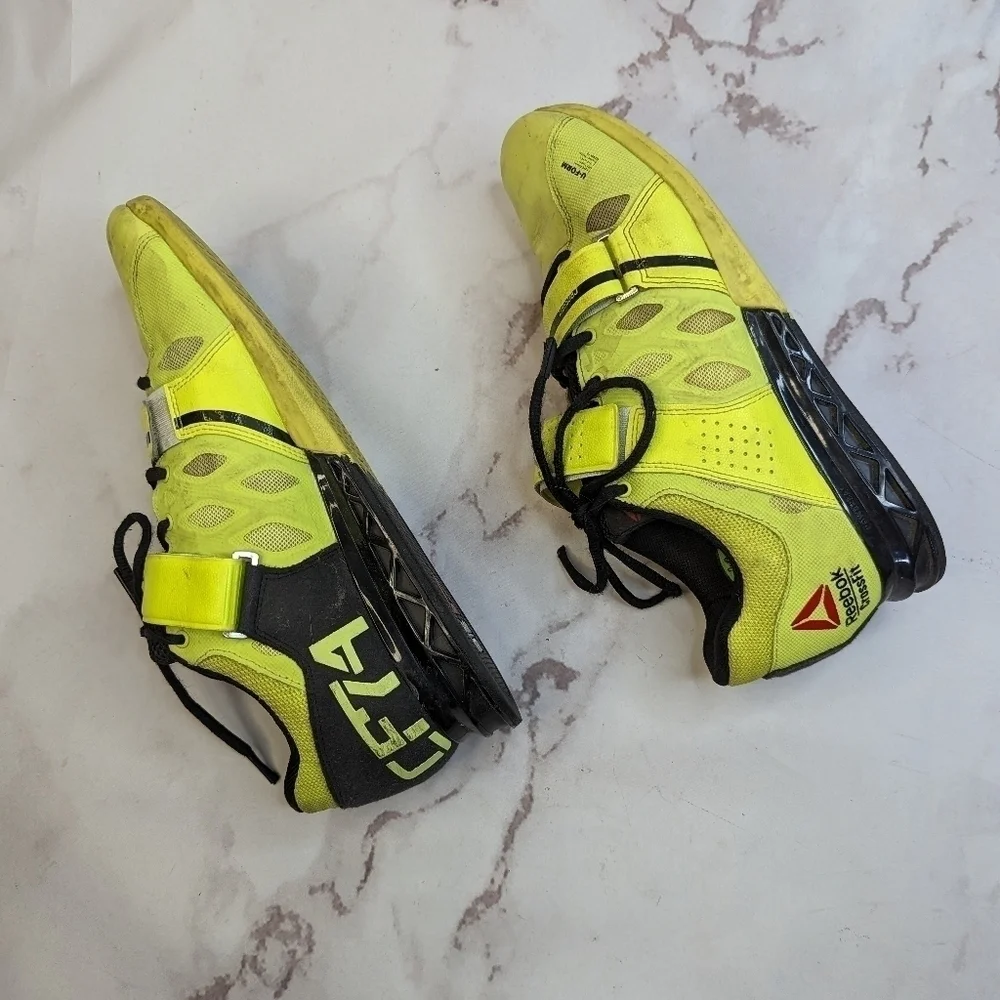 Reebok CrossFit Shoe Men 9 Yellow U Form Lifter Plus 2.0 CF74 109353471